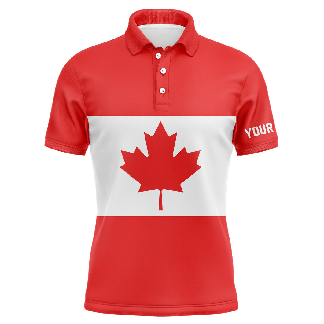 Mens golf polo shirts Canadian flag patriotic personalized Canada golf shirts for men, golf outfit men NQS5749