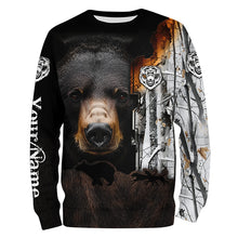 Load image into Gallery viewer, Black bear hunting dog winter camo Customize 3D All Over Printed Shirts Personalized hunting apparel NQS1689