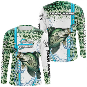 Crappie fishing green scales custom Crappie fishing team jerseys, Crappie fishing apparel NQS8745