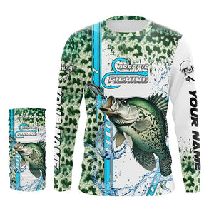 Crappie fishing green scales custom Crappie fishing team jerseys, Crappie fishing apparel NQS8745