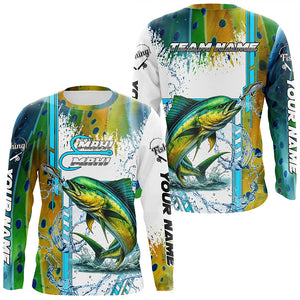 Mahi Mahi fishing green scales custom Mahi mahi fishing team jerseys, Dorado fishing apparel NQS8747