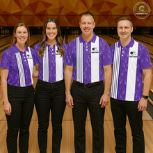 Load image into Gallery viewer, Custom Retro Bowling Team Shirts For Women That's some bowshit Funny Bowling Pattern Jerseys | Purple NQS11510