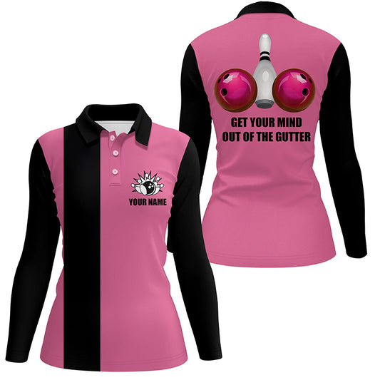 personalized bowling shirt for women – custom name design side view