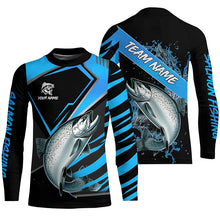 Load image into Gallery viewer, Black and Blue Chinook Salmon fishing custom fishing team jerseys, sport fishing shirts NQS8510