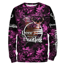 Load image into Gallery viewer, Deer hunting pink camo Custom Name  3D Full Printing hunting shirts, hunting apparel for deer hunter NQS1858