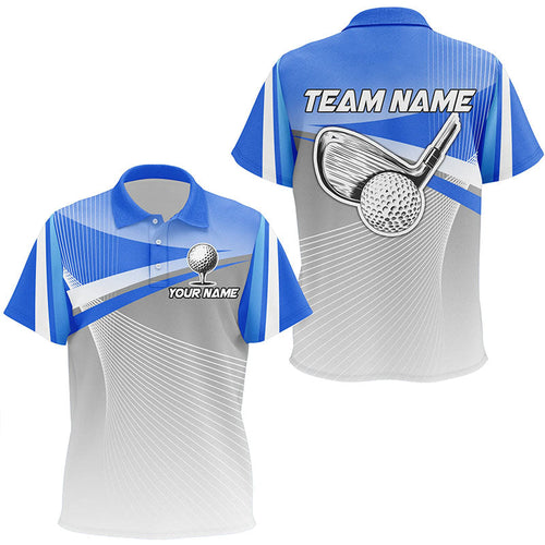 Kid golf polo shirts custom blue sport golf apparel for children, unique golf gifts for team NQS7521