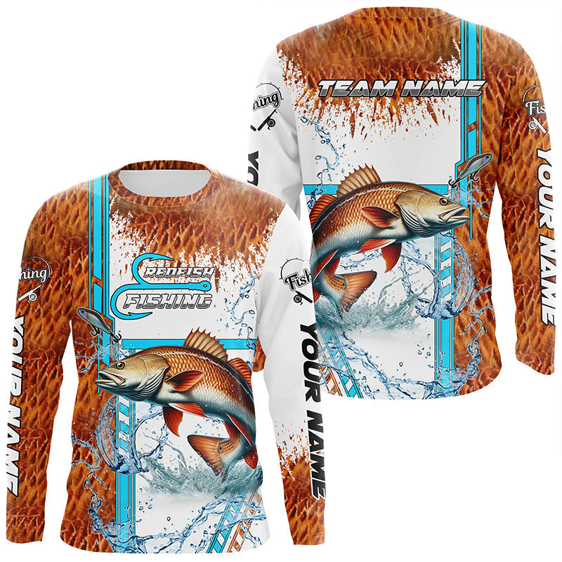 Redfish fishing scales custom Red Drum fishing team jerseys, Redfish fishing apparel NQS9016