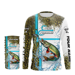 Northern Pike fishing scales custom Pike fishing team jerseys, Northern Pike fishing apparel NQS9019