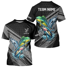 Load image into Gallery viewer, Personalized Black camo Mahi-mahi, Wahoo, Tuna Offshore slam Fishing Jerseys Long Sleeve Fishing Shirt NQS9752
