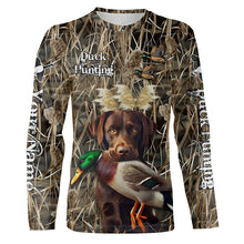 Load image into Gallery viewer, Duck Hunting dog Labrador Retriever Camo Waterfowl Custom Name 3D hunting shirts NQS745