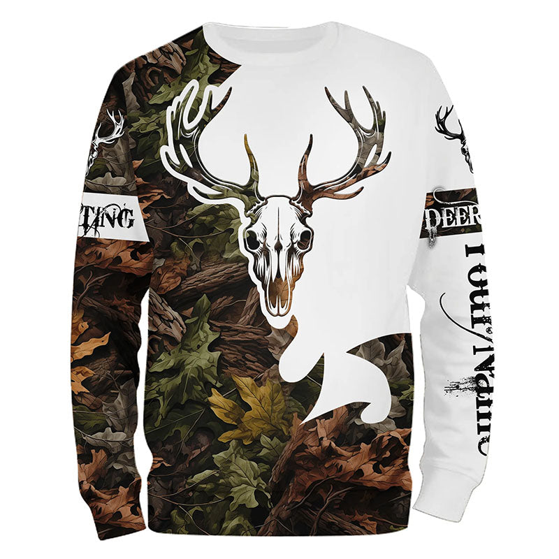 Deer skull reaper hunting big game camouflage hunting clothes Customize 3D All Over Printed Shirts NQS1044