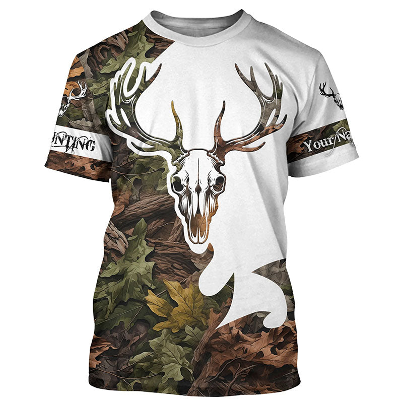 Deer skull reaper hunting big game camouflage hunting clothes Customize 3D All Over Printed Shirts NQS1044