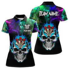 Load image into Gallery viewer, Colorful smoke Skull Darts shirts for Women Custom Team Darts Jerseys, Best Darts Gift For Player NQS9611