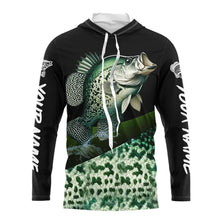 Load image into Gallery viewer, Personalized Crappie scales Fishing jerseys, Crappie Custom Long Sleeve performance Fishing Shirts NQS3527
