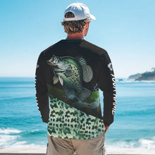 Load image into Gallery viewer, Personalized Crappie scales Fishing jerseys, Crappie Custom Long Sleeve performance Fishing Shirts NQS3527