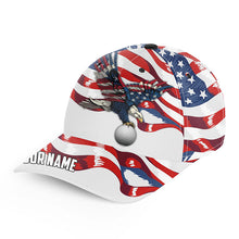 Load image into Gallery viewer, American flag Eagle Golf ball White Golfer hat custom patriotic golf hats, gifts for golfers NQS8355