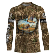 Load image into Gallery viewer, Duck hunt camouflage Customize Name 3D All Over Printed duck hunting Shirts NQS1053