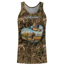 Load image into Gallery viewer, Duck hunt camouflage Customize Name 3D All Over Printed duck hunting Shirts NQS1053