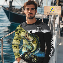 Load image into Gallery viewer, Largemouth Bass fishing green scales customize performance long sleeves Fishing shirts, fishing gifts NQS4793
