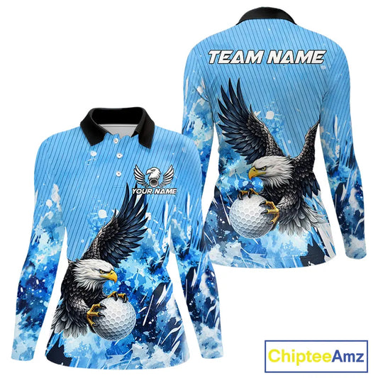 Blue Eagle Women's Golf Polo Shirts Custom Team Ladies Golf Outfit, Gift For Golf Lovers NQS11340