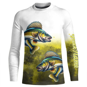 Walleye Fishing custom UV protection Fishing shirts, Walleye fishing jerseys NQS649