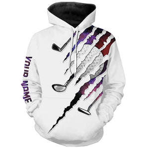 White Golf Hoodies Custom golf clubs golf hoodie attire for men women, gifts for golf lovers NQS8581