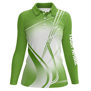 Green Womens Golf Polo Shirts Custom Name Golf Shirts For Women Personalized Golf Gifts NQS9079