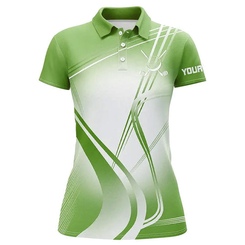 Green Womens Golf Polo Shirts Custom Name Golf Shirts For Women Personalized Golf Gifts NQS9079