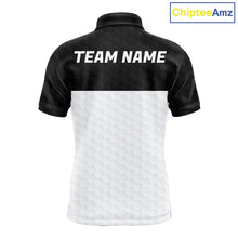 Load image into Gallery viewer, Black and White Golf Polo shirts For Men Custom golf attire for men, best golf gifts for men NQS11702