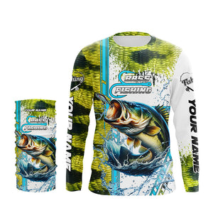 Largemouth bass fishing Green scales custom Bass fishing team jerseys fishing apparel NQS8603