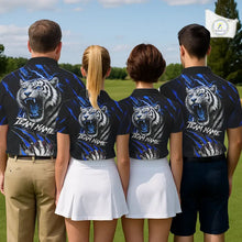 Load image into Gallery viewer, Black and Blue Lightning thunder Tiger Golf Polo shirts for Women custom Tiger team golf shirts NQS11574