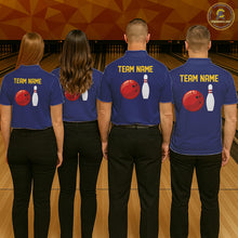 Load image into Gallery viewer, Personalized Yellow and Blue Retro Bowling Shirts For Men custom vintage bowling team jerseys NQS11165