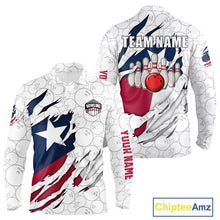 Load image into Gallery viewer, Personalized Texas Flag Camo Bowling Shirts For Men Custom patriotic Texas Bowling Team Jerseys NQS11173