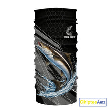 Load image into Gallery viewer, Personalized Black camo Cobia Fishing Jerseys, Cobia Tournament fishing team shirts NQS11380