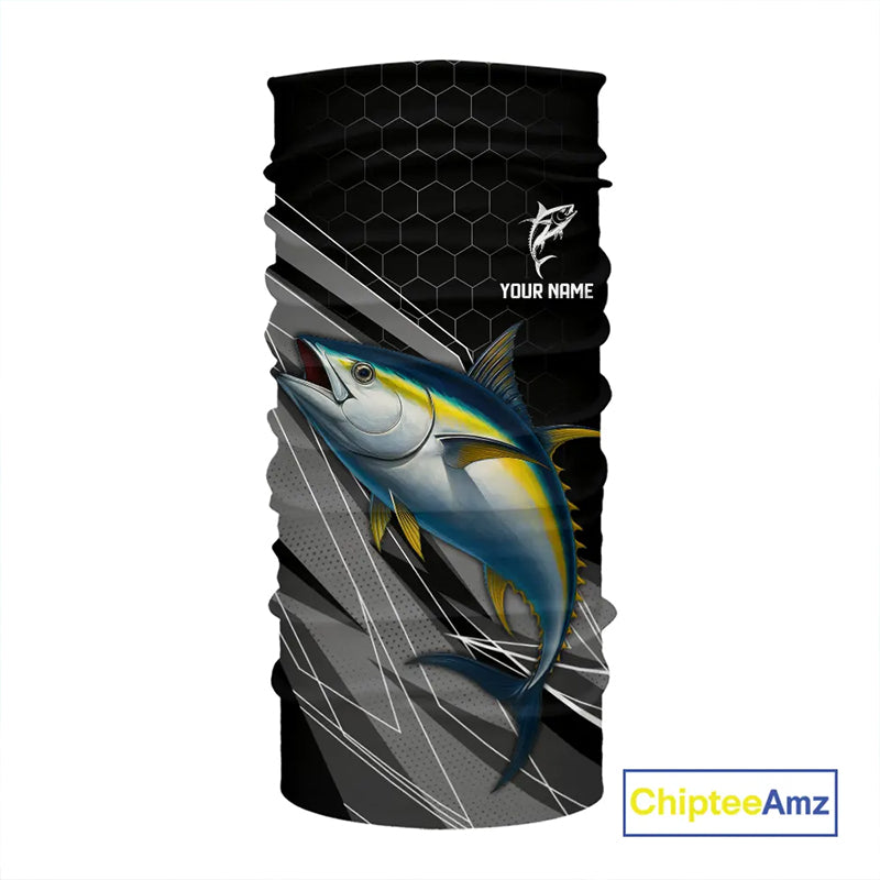 Personalized Black camo Tuna Fishing Jerseys, Tuna Tournament fishing team shirts NQS11382