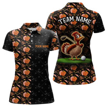 Load image into Gallery viewer, Funny Thanksgiving Turkey pattern Women golf polo shirts custom golf outfits for Women NQS8637