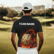 Load image into Gallery viewer, Flame Broken Golf Ball Custom Men golf polo shirt, personalized cool golf outfit for men NQS10101