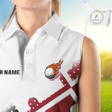 Load image into Gallery viewer, Maryland Flag Women Sleeveless golf polo shirt Custom patriotic golf outfit for ladies NQS10105