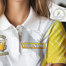 Load image into Gallery viewer, Golf and beer That&#39;s why I&#39;m here Funny Women golf polo shirts Custom Team Golf shirt for ladies NQS10133
