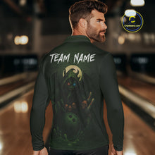 Load image into Gallery viewer, Personalized Green Reaper Skull Halloween Bowling Shirts For Men Custom Halloween Bowling Team jersey NQS10311