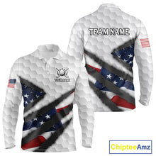 Load image into Gallery viewer, Personalized American Flag Golf polo shirt For Men Custom Patriotic Golf Gifts NQS10428