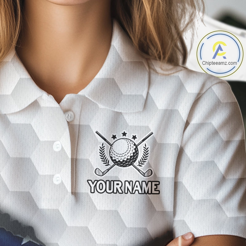 Personalized American Flag Golf polo shirt For Women Custom Patriotic Golf Gifts NQS10428