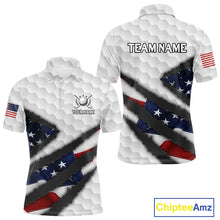 Load image into Gallery viewer, Personalized American Flag Golf polo shirt For Men Custom Patriotic Golf Gifts NQS10428