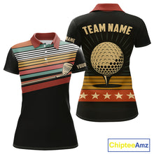 Load image into Gallery viewer, Retro Womens golf polo shirt Custom Vintage Team Golf attire for ladies, Gift For Golfers NQS10568