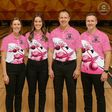 Load image into Gallery viewer, Funny Pink Flamingo Bowling Shirts for Men Custom Flamingo Team bowling jerseys, gift for bowlers NQS11715