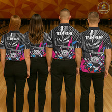 Load image into Gallery viewer, Colorful Lightning pattern Bowling Polo, Quarter Zip Shirts For Women Custom Team Bowling Jerseys NQS11202