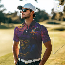 Load image into Gallery viewer, Funny Skull Halloween Golf Polo Shirts For Men Custom mens golf top, Halloween Golf Gifts NQS10669