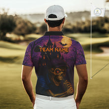 Load image into Gallery viewer, Funny Skull Halloween Golf Polo Shirts For Men Custom mens golf top, Halloween Golf Gifts NQS10669