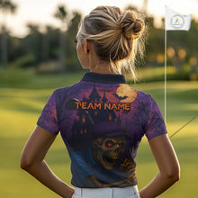 Load image into Gallery viewer, Funny Skull Halloween Golf Polo Shirts For Women Custom ladies golf top, Halloween Golf Gifts NQS10669