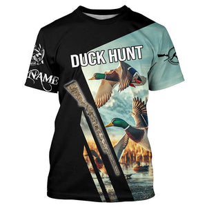 Mallard Duck Hunting Custom name all over print Shirts for Men, Kid - Duck hunting Gifts FSD139